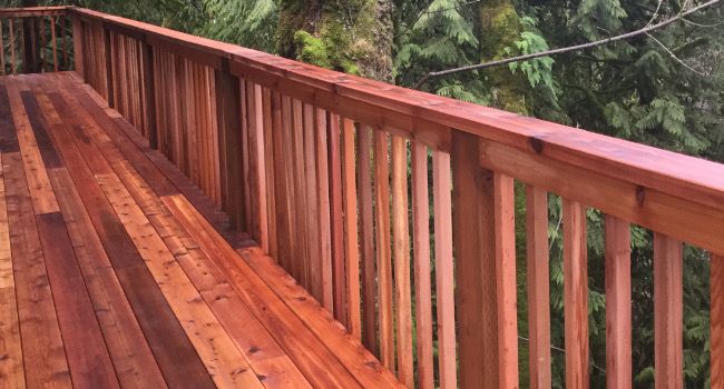 Cantilevered Cedar Deck