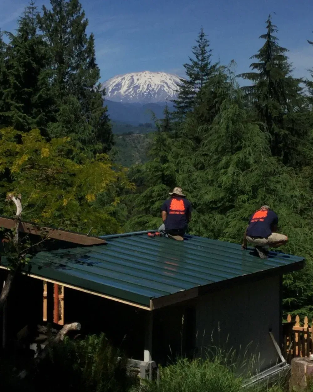 Metal roof repair at Campers Hideaway